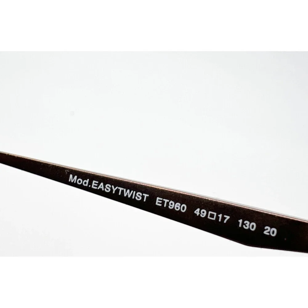 EasyTwist Eyeglass Frames Mens Brown Metal Rectangular 48-17-135
